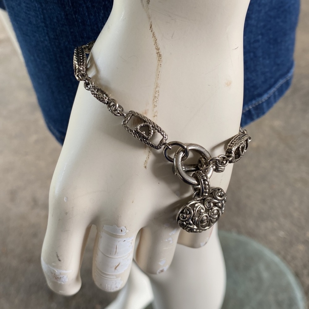 FINAL OFFER! Silver tone heart bracelet